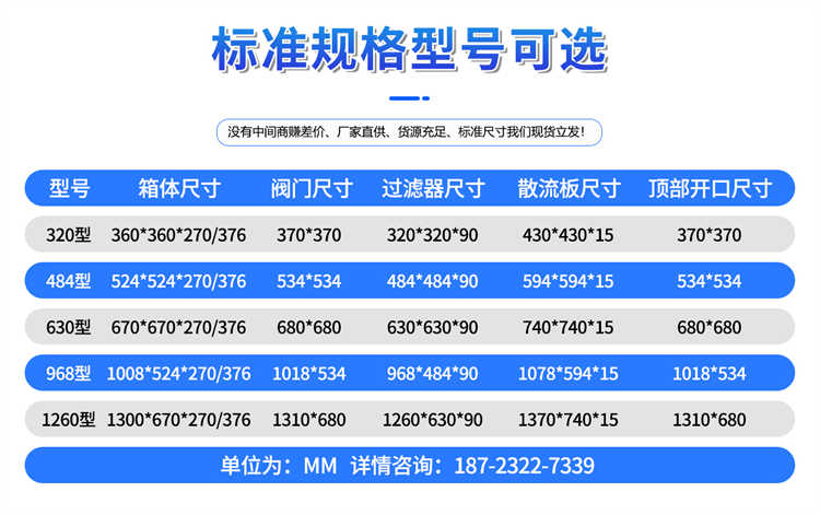 重庆万好高效送风口四件套-规格尺寸